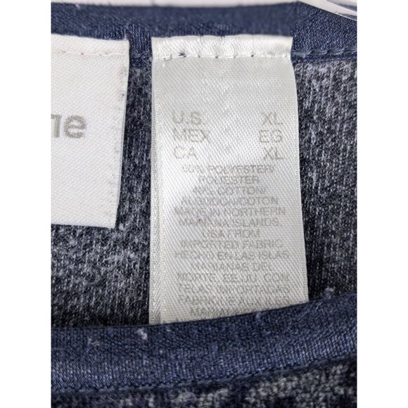 Liz Claiborne Liz & Co. Womens XL Navy Blue Paisley Print Top - Picture 5 of 9